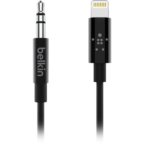 Belkin 3.5mm Audio to Lightning Cable (6' Black)