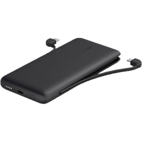 Belkin BOOST CHARGE 10000mAh USB Type-C Power Bank with Integrated Cables (Black)