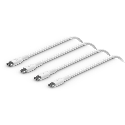 Belkin BoostCharge 60W USB-C Cable (3.3' White 2-Pack)