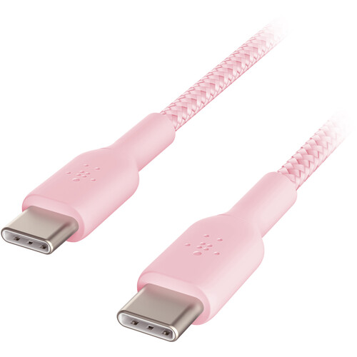 Belkin BoostCharge Braided 60W USB-C Cable (Pink 6.6')
