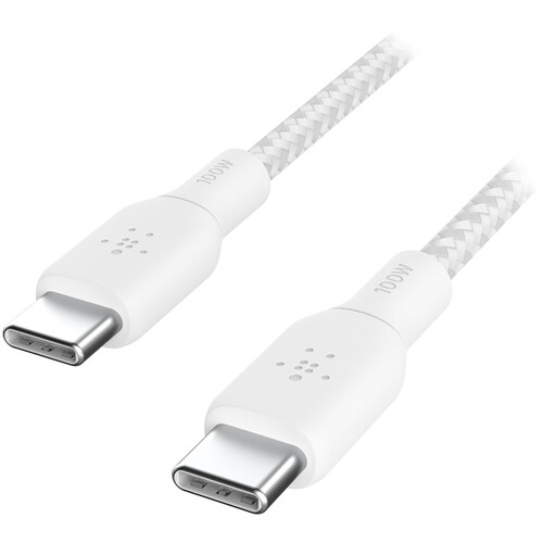 Belkin BoostCharge Braided USB-C Cable (6.6' White)