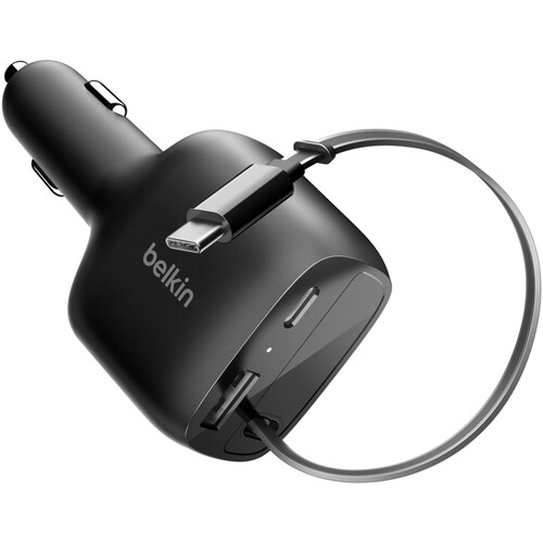 Belkin BoostCharge Retractable 75W USB Car Charger