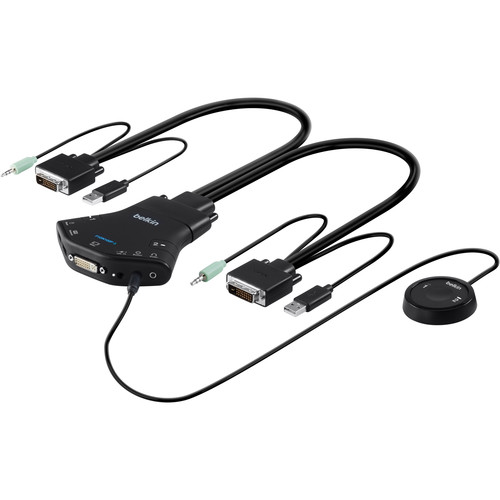 Belkin Secure Flip 2Port KVM Switch with Audio and F1DN102F3