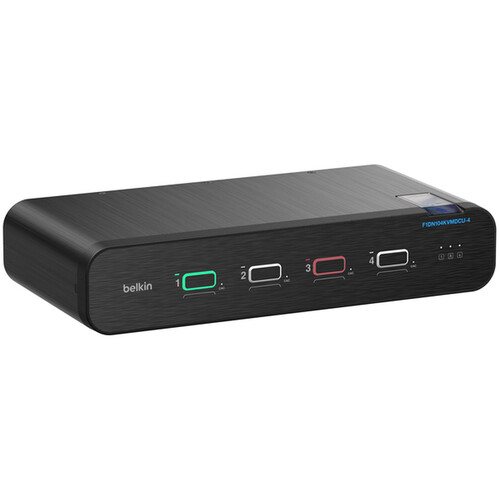 Belkin Universal 4-Port Single-Head DisplayPort Secure KVM Switch with CAC and USB-C