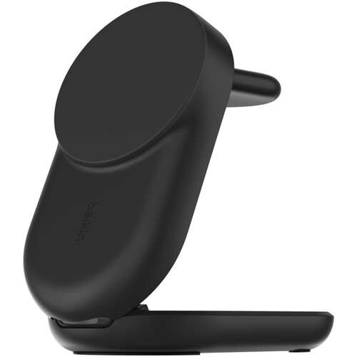 Belkin UltraCharge 3-in-1 Qi2 Wireless Folding Charger (Black Round Form)
