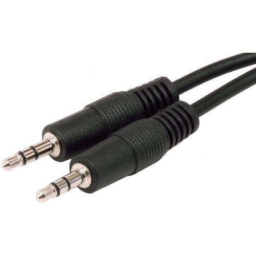 Benchmark 3.5mm TRS Male-to-Male Cable for 12 Volt Trigger or Analog Audio (Black 1')