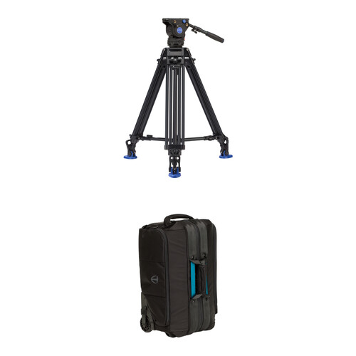 Benro BV6 Pro Video Tripod Kit with 2-Stage Legs & Cineluxe Roller 21 Case
