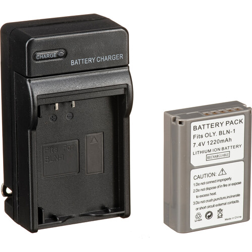 Bescor BLN1 Coupler Battery Charger AC Adapter & D-Tap Adapter Kit for Select Olympus Cameras