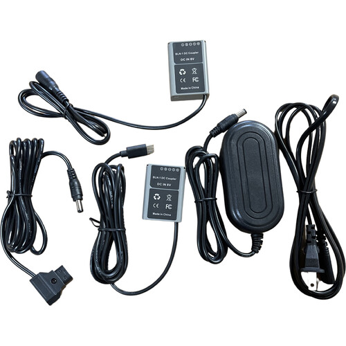 Bescor BLN-1 Dummy Battery with USB Type-C AC Adapter to Dummy Battery and D-Tap to 8 VDC Converter Kit