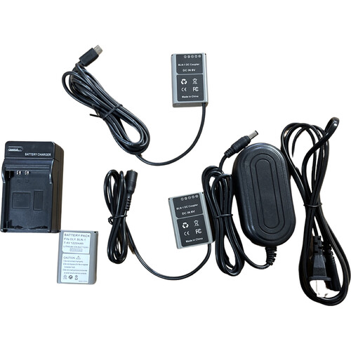 Bescor BLN1 Battery with Charger USB-C Dummy Battery & AC Power Adapter Kit