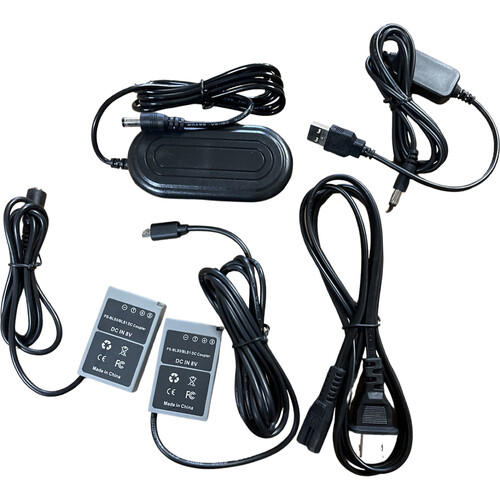 Bescor BLS-50 Dummy Battery with USB Type-C AC Adapter to Dummy Battery and USB Type-A to 8 VDC Converter Kit