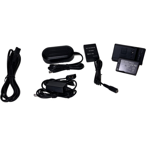 Bescor Olympus BLX-1-Style Dummy Battery with Dtap Adapter AC Adapter Battery and Charger