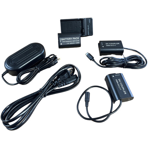 Bescor DMW-BLK22 Battery Charger USB Type-C Dummy Battery & AC Power Adapter Kit