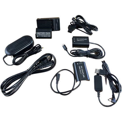 Bescor DMW-BLK22 Battery Charger USB-C Dummy Battery & AC Power Adapter Kit