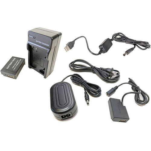 Bescor DRE18 Battery Charger Coupler AC Adapter & 5V USB Adapter Kit for Select Canon Digital Cameras
