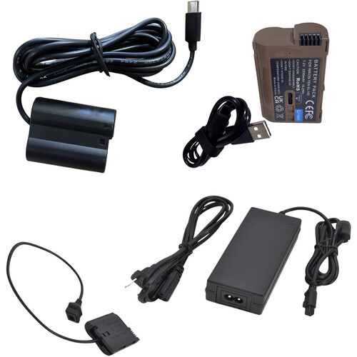 Bescor EN-EL15 USB-C Battery USB-C Coupler & AC Coupler Combo Kit