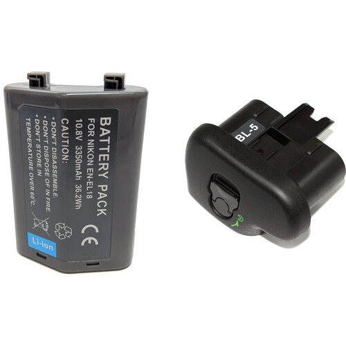 Bescor Nikon EN-EL18C Style 3350mAh Battery with BL5 Battery Chamber Cover