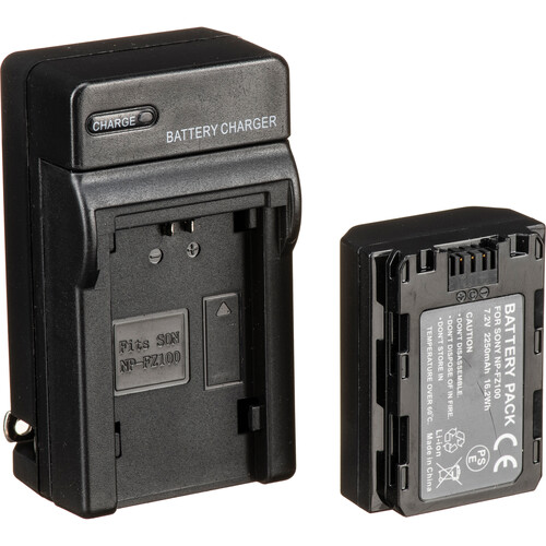 Bescor FZ100 Battery Charger Coupler & AC Adapter Kit for Select Sony Cameras