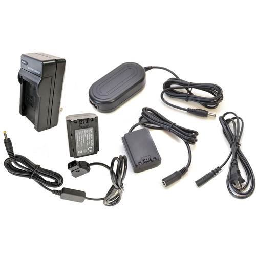 Bescor FZ100 Coupler Battery Charger AC Adapter & D-Tap Adapter Kit for Select Sony Cameras