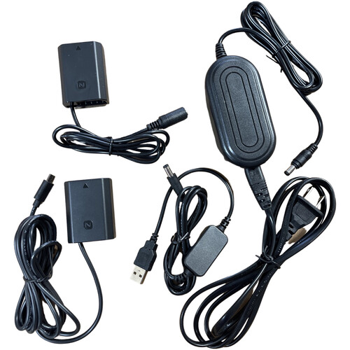 Bescor NP-FZ100 Dummy Battery with USB Type-C AC Adapter and USB Type-A Converter Kit