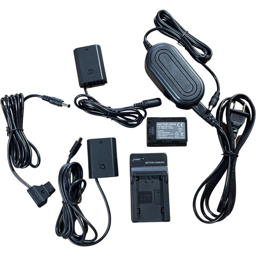 Bescor NP-FZ100 Battery Charger USB Type-C Dummy Battery AC Power Kit with D-Tap Converter