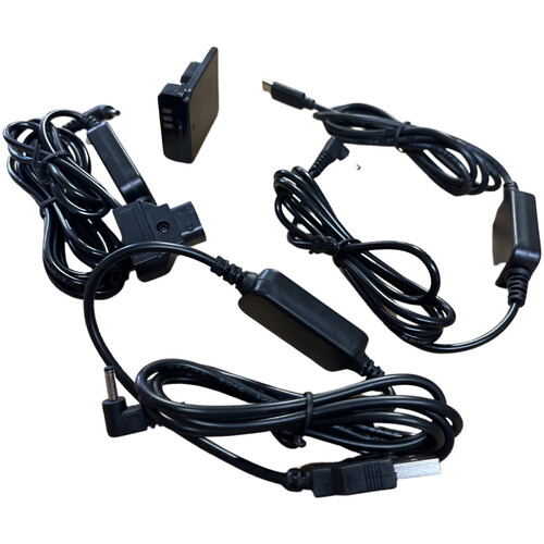 Bescor LP-E10 Dummy Battery with USB Type-C Connector D-Tap Adapter and USB Type-A Converter Kit