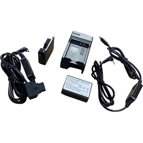 Bescor LP-E10 Battery Charger USB Type-C Dummy Battery Kit with D-Tap Converter