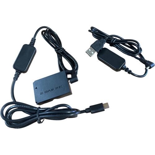 Bescor LP-E12 Dummy Battery with USB Type-C Connector and USB Type-A Converter Kit