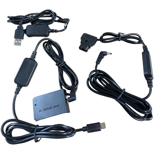 Bescor LP-E12 Dummy Battery with USB Type-C Connector D-Tap Adapter and USB Type-A Converter Kit