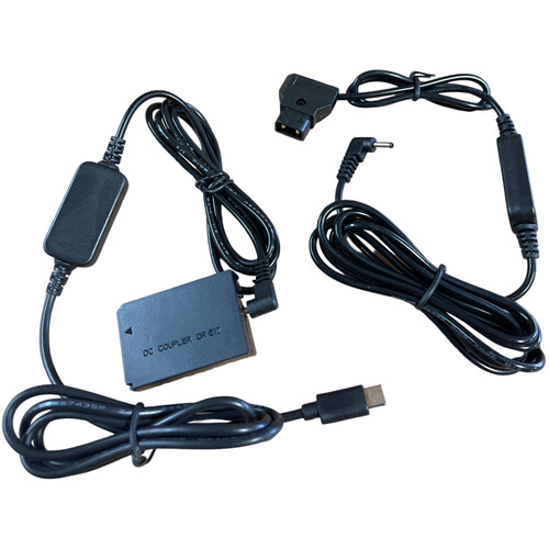 Bescor LP-E12 Dummy Battery with USB Type-C Input & D-Tap Adapter Cable Kit