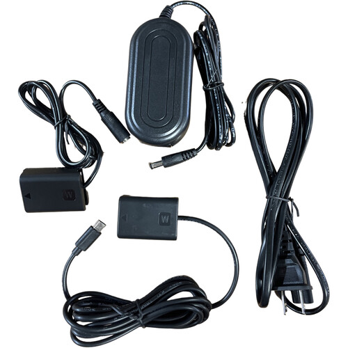 Bescor NP-FW50 USB-C Dummy Battery DC Coupler and AC Adapter Combo Kit