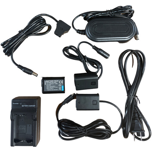 Bescor NPFW50USBC NPFW50 Battery Charger DTAP8V D-Tap Adapter & ACPW20 AC Coupler Combo Kit