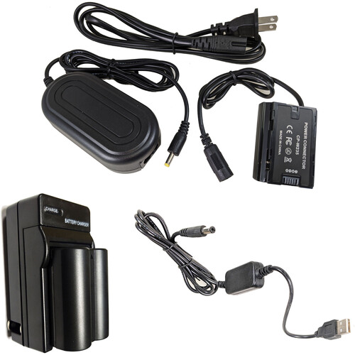 Bescor NPW235 Battery Charger Coupler AC Adapter & 5V USB Adapter Kit for FUJIFILM X-T4 Digital Camera