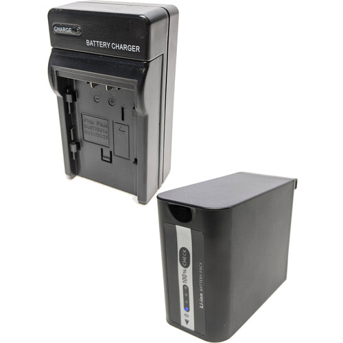 Bescor Panasonic VBD98-Type Battery & Travel Style Charger Kit (10400mAh)