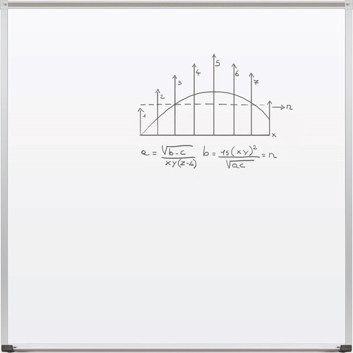 Best Rite Magne-Rite Whiteboard with Aluminum Trim & Map Rail (4 x 4')