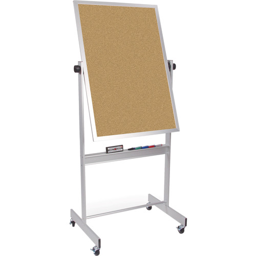 Best Rite Deluxe Mobile Reversible Board (Porcelain Steel / Natural Cork 40 x 30