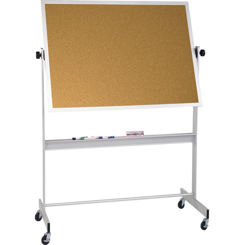 Best Rite Deluxe Mobile Reversible Board (Porcelain Steel / Natural Cork 4 x 5')