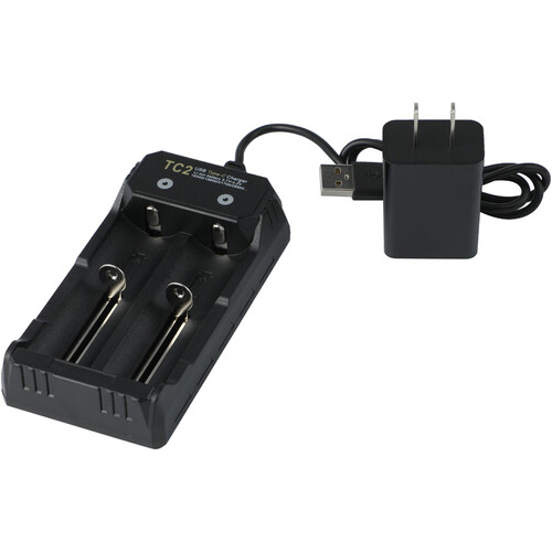 Bigblue Two-Bay USB Charger for 18650 and 26650 Batteries