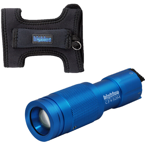 Bigblue CF450 Adjustable-Beam Dive Light (Diving Glove Blue)