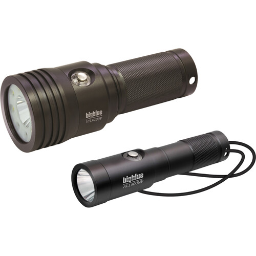 Bigblue VTL4200P and AL1300NP LED Exploration Diving Light Combo Pack