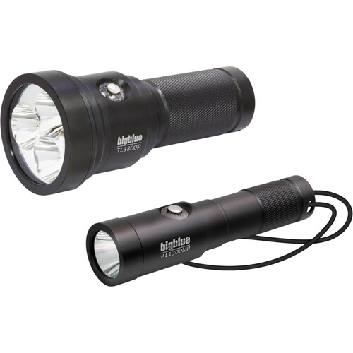 Bigblue TL3800P & AL1300NP LED Diving Light Combo Pack