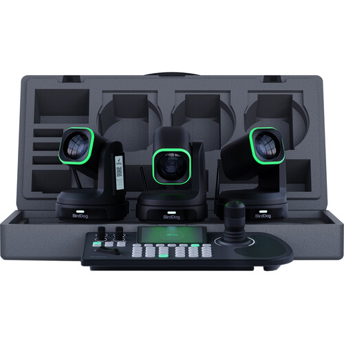 BirdDog 3 x X1 Ultra PTZ Cameras & KBD PTZ Controller Bundle (Black)