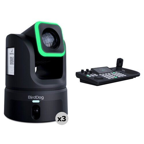 BirdDog KBD PTZ Controller Kit with 3 x XL Ultra PTZ Cameras (Black)