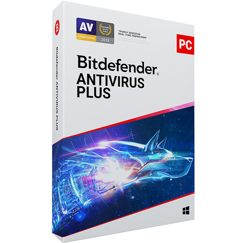 Bitdefender Antivirus Plus for Windows (Download 3 PCs 1 Year)