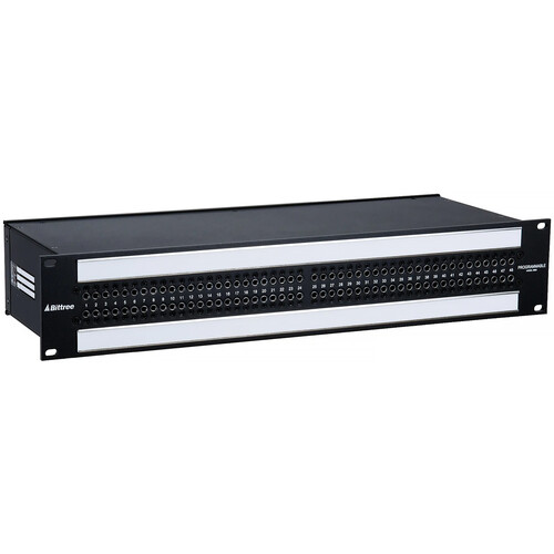 Bittree 2 RU 2x48 Mono-Spaced Audio Patch Panel with E3 Connectors & Two Over/Under Type Designation Strips (7