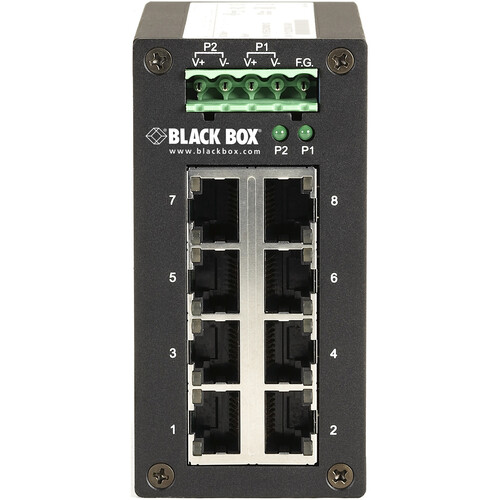 Black Box LGH008A 8-Port Gigabit Industrial Unmanaged Switch