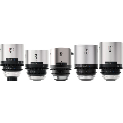 BLAZAR LENS Remus 1.5x Full-Frame Anamorphic 5-Lens Set (ARRI PL Silver Flare)