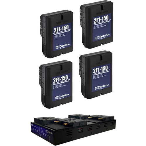 BlockBattery 2F1-150 4-Battery Kit with Quad Charger