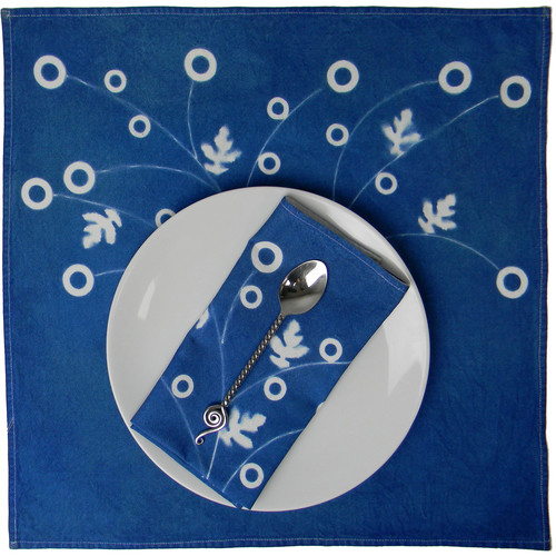 Cyanotype Store Cyanotype Table Napkins (Set of 4 20 x 20
