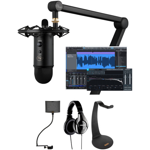 Blue Yeticaster Professional Broadcast Kit With Shure SRH240A